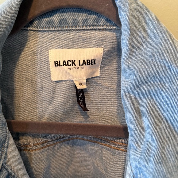 Black Label Distressed Denim Jacket - Picture 3 of 5